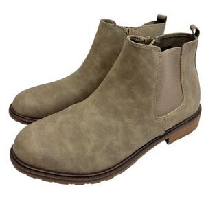 White Mountain Boots Chelsea Style Size 8.5 Womens Taupe Side Zip‎ Booties